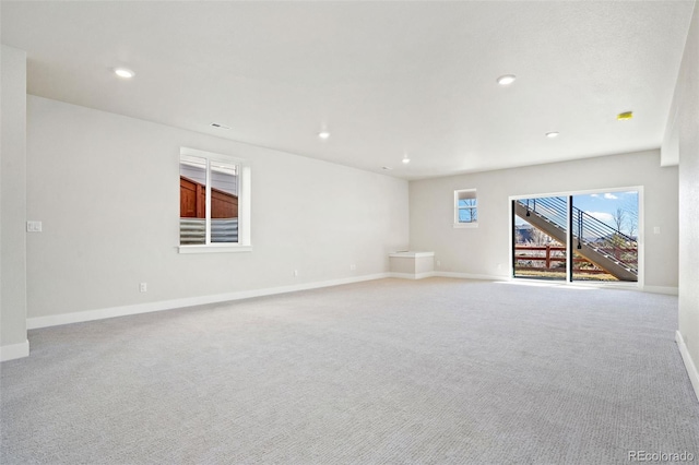 view of carpeted empty room