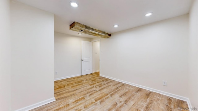 empty room featuring light hardwood / wood-style floors