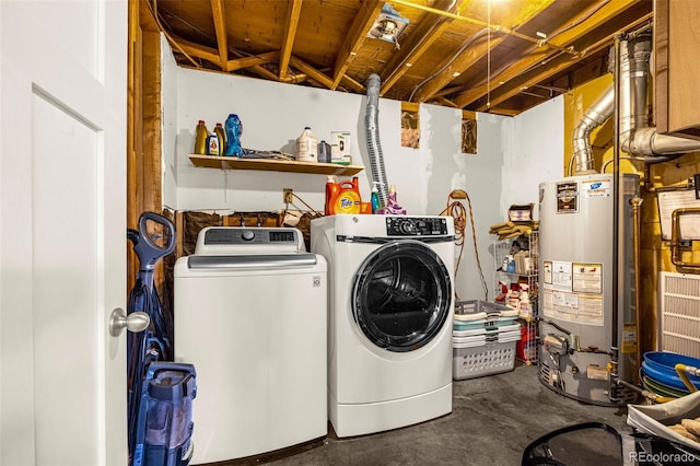12475 W 38th Ave, Wheat Ridge, CO 80033 - washroom with gas water heater and independent washer and dryer