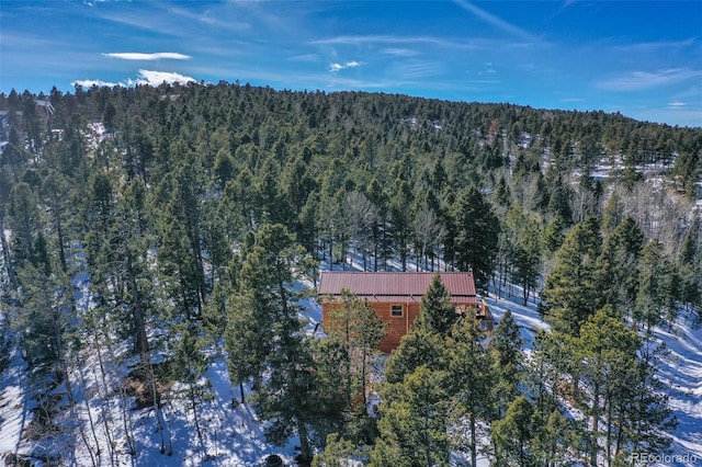 526 Wakanda Trl, Woodland Park, CO 80863 - bird's eye view featuring a wooded view