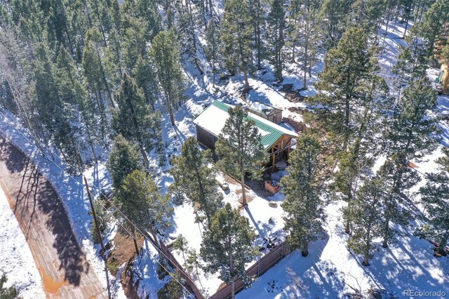 526 Wakanda Trl, Woodland Park, CO 80863 - view of snowy aerial view
