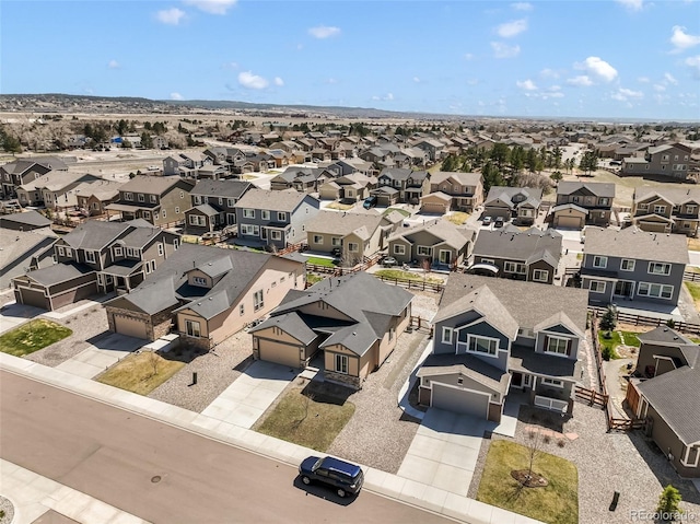 drone / aerial view with a residential view