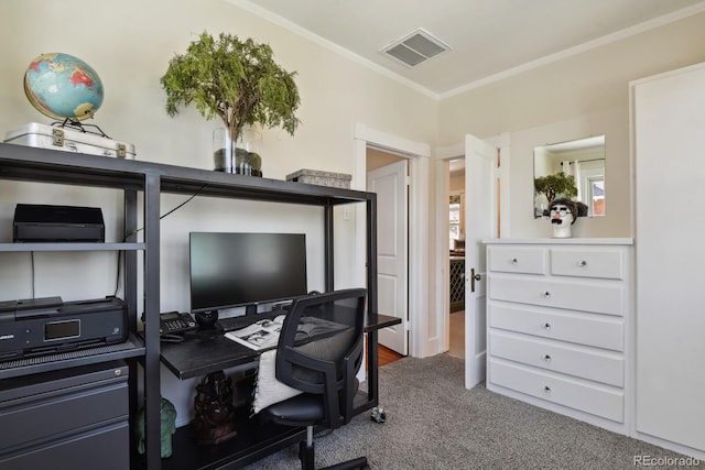 916 Adams St, Denver, CO 80206 - office with crown molding and dark colored carpet