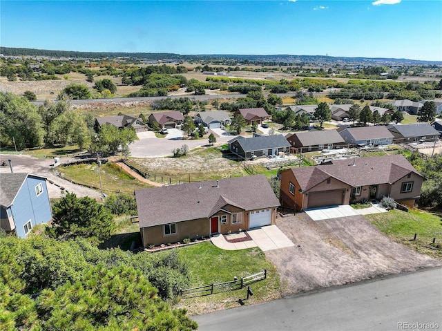 drone / aerial view featuring a residential view