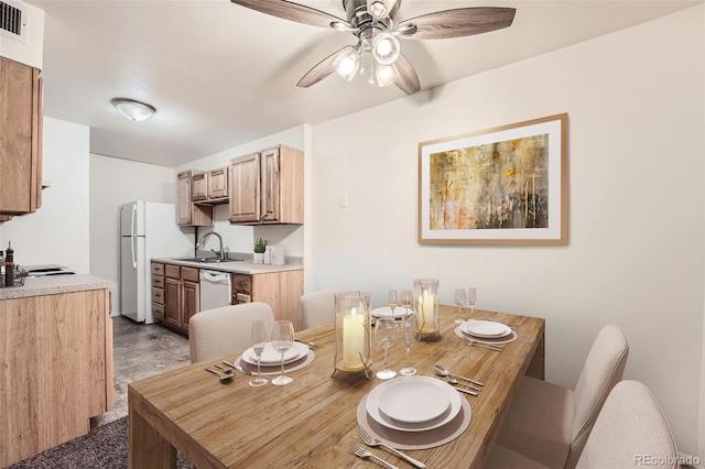 16259 W 10th Ave Unit K1, Golden, CO 80401 - dining area featuring ceiling fan