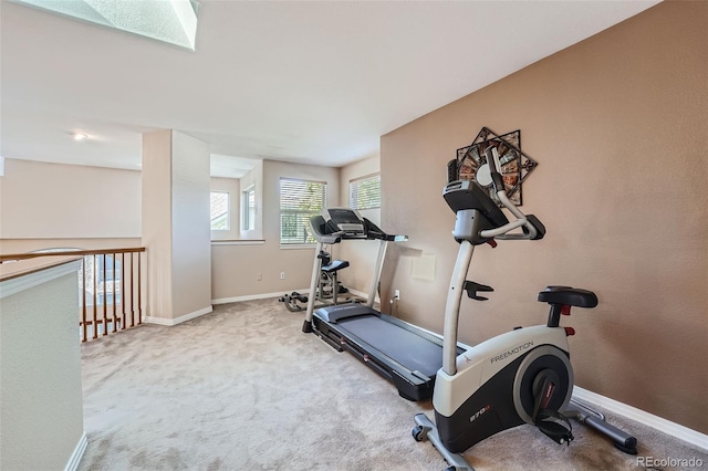 2417 S Racine Way, Aurora, CO 80014 - exercise room featuring carpet and baseboards