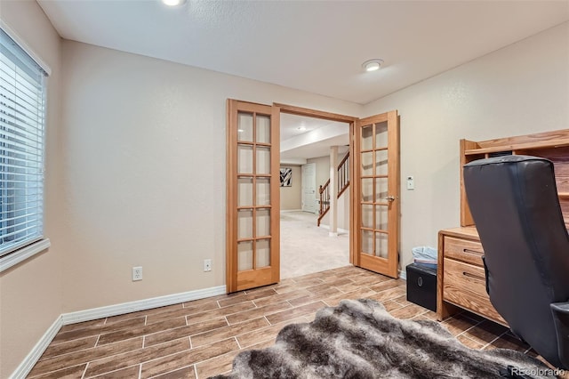 2417 S Racine Way, Aurora, CO 80014 - office space featuring french doors and wood tiled floors