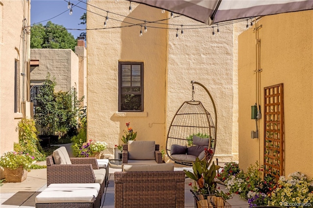 view of patio featuring outdoor lounge area