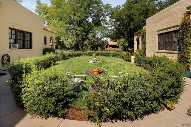 view of yard featuring cooling unit