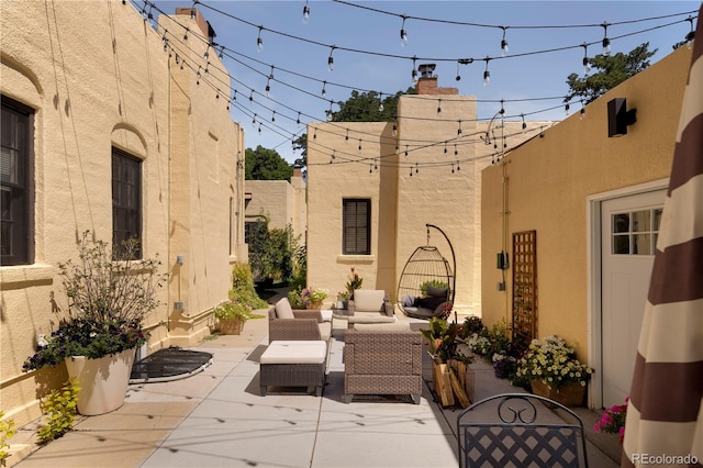 view of patio with outdoor lounge area