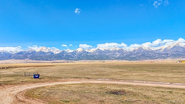 property view of mountains with a rural view