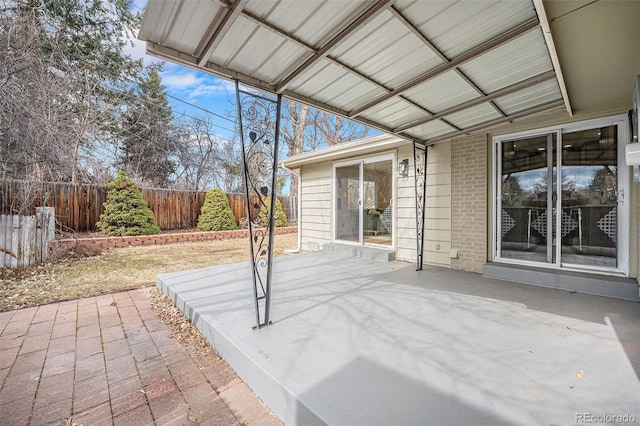 view of patio / terrace with fence