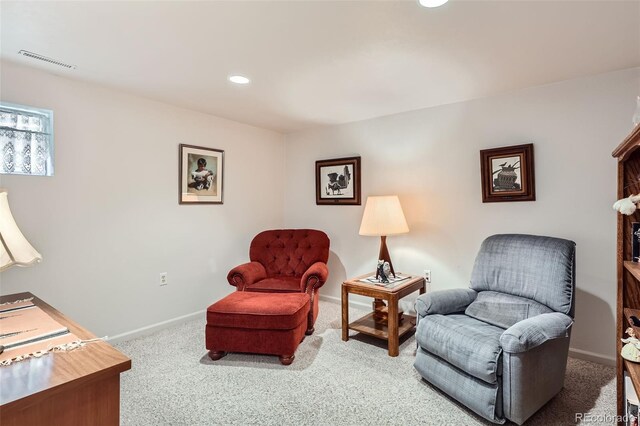 9925 W Progress Pl, Littleton, CO 80123 - living area featuring carpet floors, baseboards, and recessed lighting