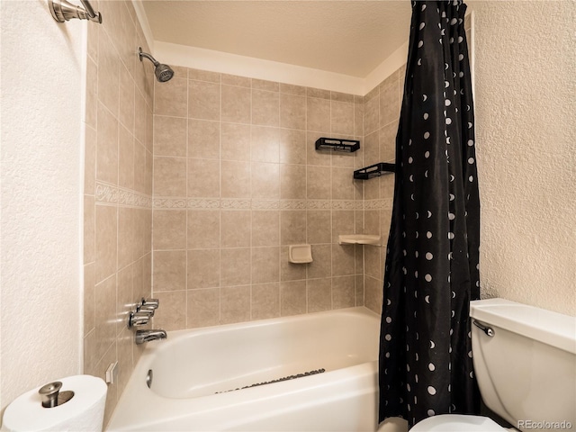 14590 E 2nd Ave Unit 105B, Aurora, CO 80011 - bathroom with shower / bath combo with shower curtain and a textured wall
