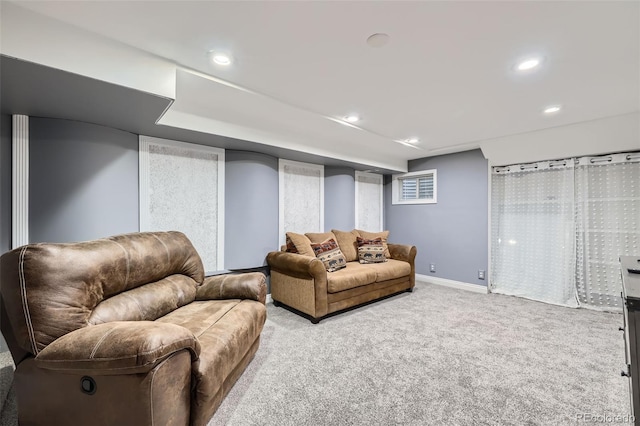 view of carpeted living room