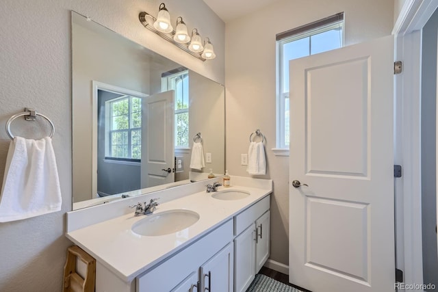 bathroom featuring vanity