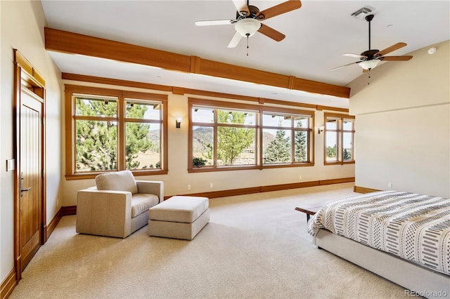 6455 Dakota Ridge Dr, Golden, CO 80403 - carpeted bedroom with baseboards and a ceiling fan