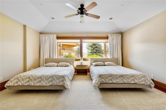 6455 Dakota Ridge Dr, Golden, CO 80403 - carpeted bedroom with lofted ceiling