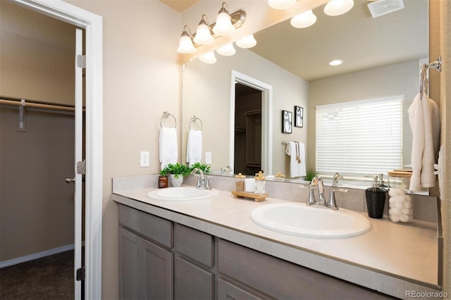 bathroom with vanity