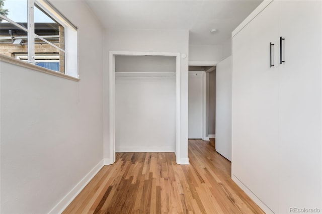 1579 Fairfax St, Denver, CO 80220 - unfurnished bedroom featuring light wood-style floors and a closet