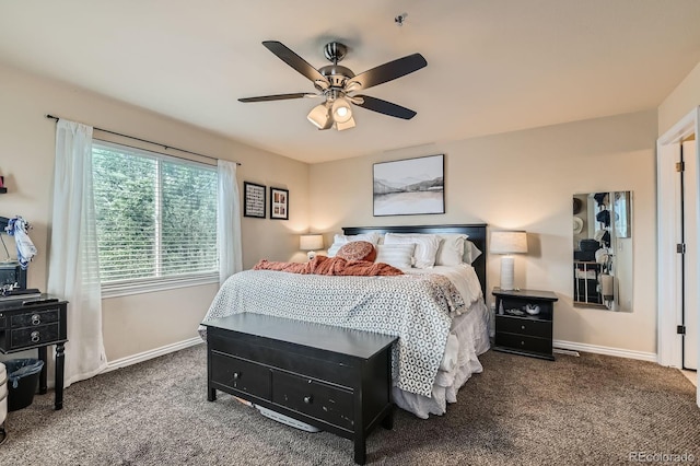3030 Wyandot St Unit 7, Denver, CO 80211 - carpeted bedroom with baseboards and a ceiling fan