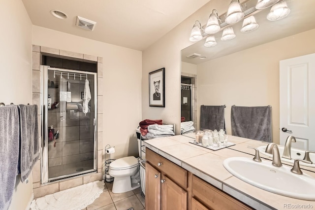 3030 Wyandot St Unit 7, Denver, CO 80211 - full bath with tile patterned floors, vanity, and a shower stall