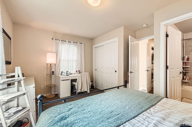 3030 Wyandot St Unit 7, Denver, CO 80211 - bedroom featuring dark carpet and a closet