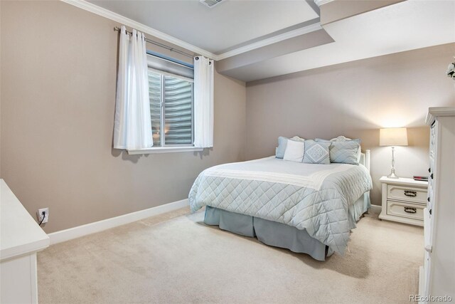 15501 E 112th Ave Unit 33D, Commerce City, CO 80022 - bedroom featuring crown molding, carpet flooring, baseboards, and visible vents
