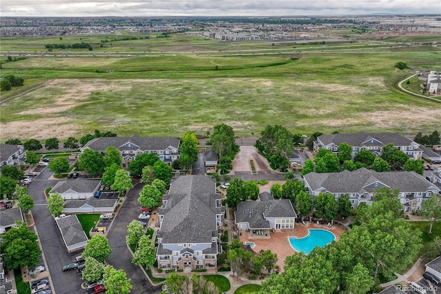 5255 Memphis St Unit 1009, Denver, CO 80239 - aerial view of residential area featuring a pool
