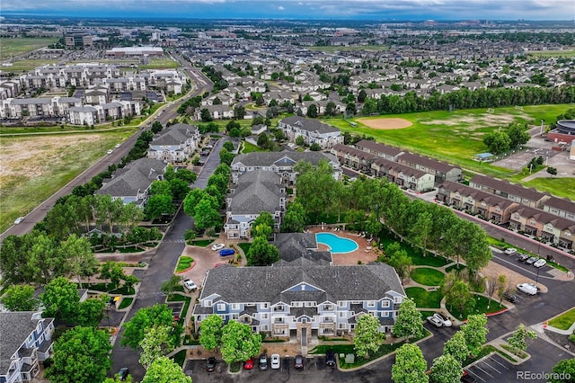 5255 Memphis St Unit 1009, Denver, CO 80239 - aerial view of property's location featuring a pool area