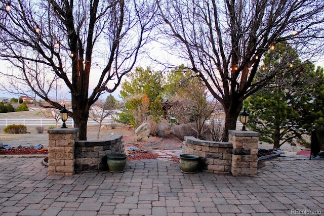 view of patio with fence