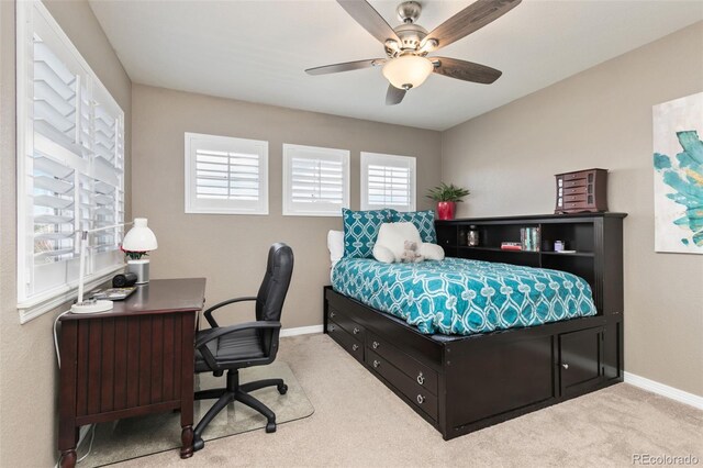 6690 S Fenton St, Littleton, CO 80123 - carpeted bedroom with baseboards and ceiling fan