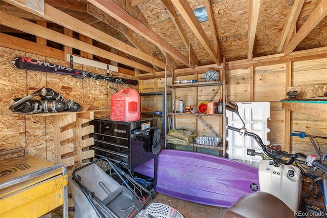 view of storage room