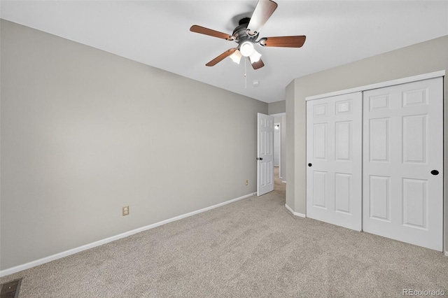 14620 Prairie Sky Ln, Broomfield, CO 80023 - unfurnished bedroom with light colored carpet, a closet, and ceiling fan