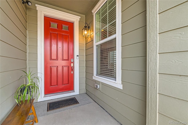 view of doorway to property