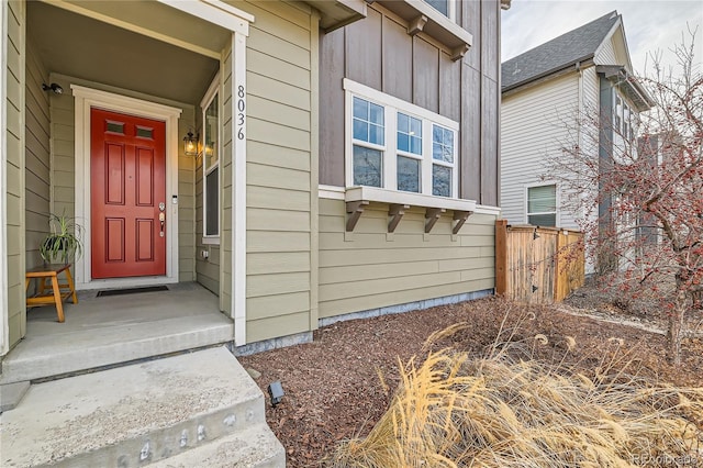 view of doorway to property