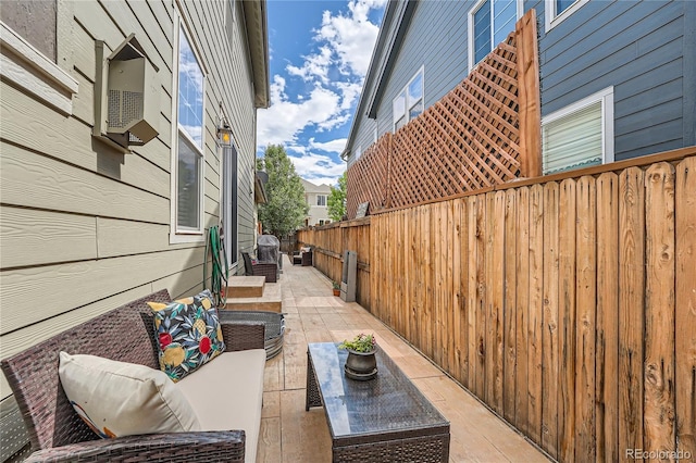 view of patio / terrace with an outdoor hangout area