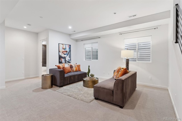 view of carpeted living room