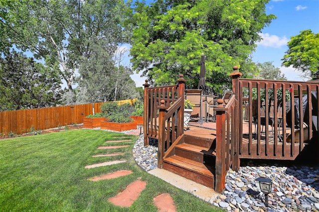 9356 W Geddes Pl, Littleton, CO 80128 - deck featuring a fenced backyard