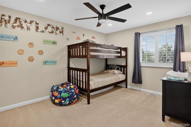 9356 W Geddes Pl, Littleton, CO 80128 - bedroom featuring carpet flooring, recessed lighting, and a ceiling fan