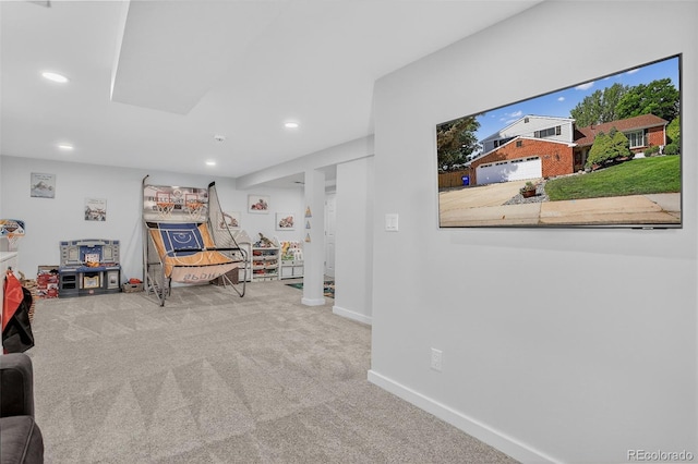 9356 W Geddes Pl, Littleton, CO 80128 - playroom with recessed lighting and carpet floors