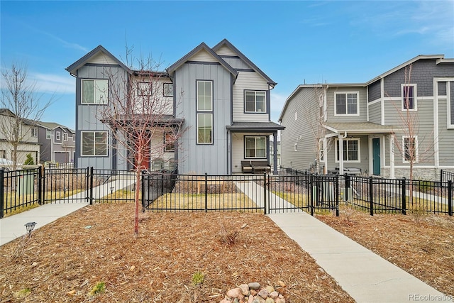 18059 French Creek Ave, Parker, CO 80134 - view of front of property featuring board and batten siding and fence private yard