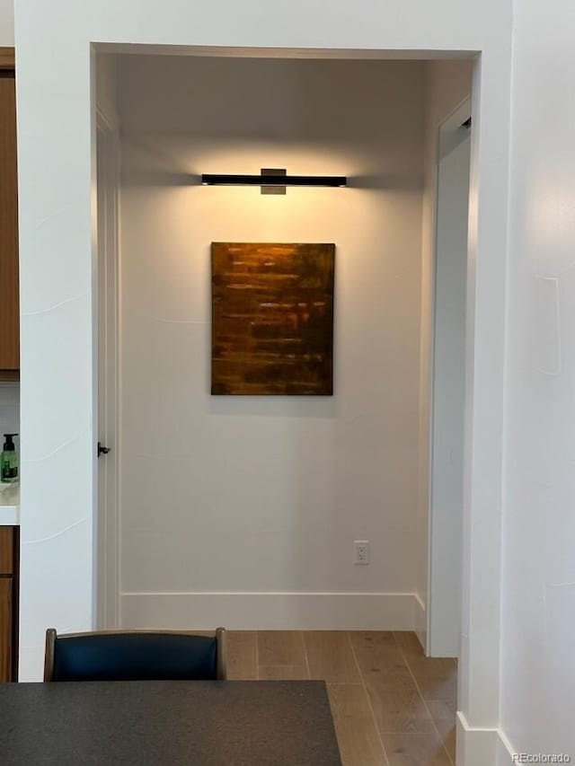 interior space featuring light hardwood / wood-style flooring