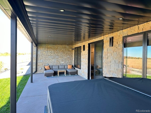 view of patio with outdoor lounge area