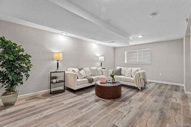 20908 E Dorado Cir, Centennial, CO 80015 - living room with wood finished floors, baseboards, and recessed lighting
