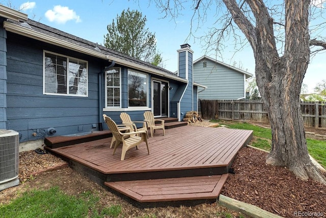 20908 E Dorado Cir, Centennial, CO 80015 - deck featuring fence and central air condition unit