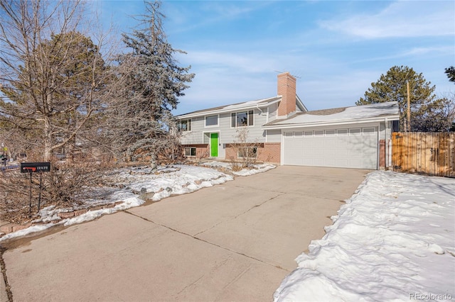 split foyer home with a garage