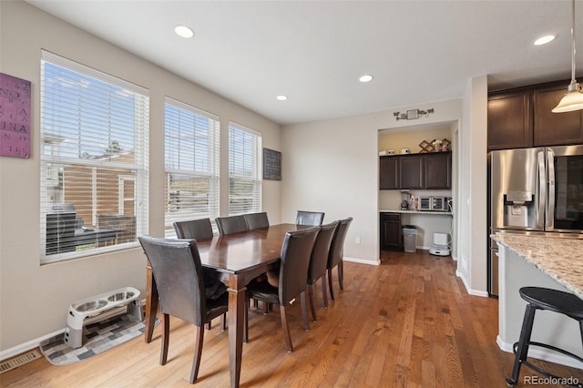 19760 W 59th Dr, Golden, CO 80403 - dining room with light wood-type flooring and recessed lighting