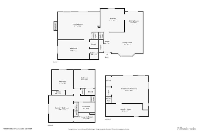10909 W 65th Way, Arvada, CO 80004 - floor plan / room layout