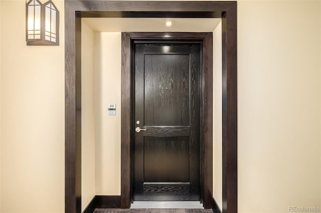 entrance to property with elevator